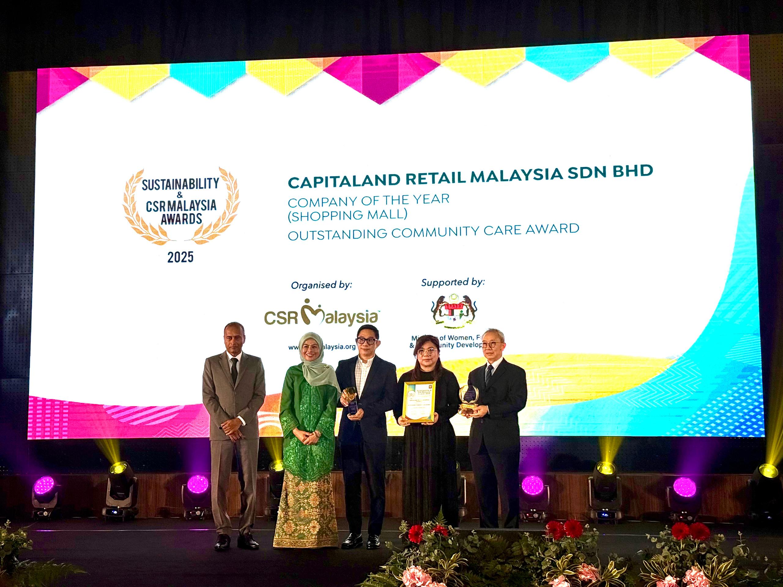 CapitaLand Wins Double Honours at Sustainability & CSR Malaysia Awards